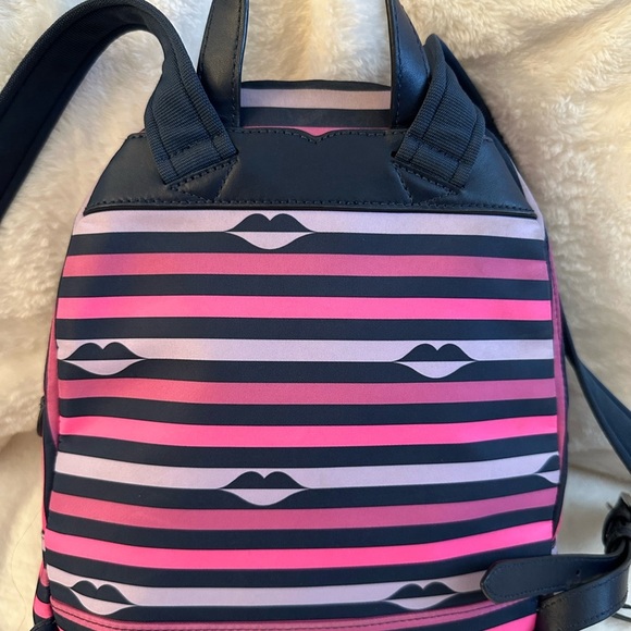 Kate Spade Pink and Black Striped Backpack - Picture 5 of 16